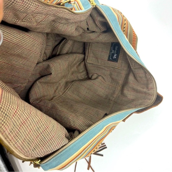 Patricia Wolf Southwest over size Duffle bag With leather trim / fringe - Picture 8 of 11